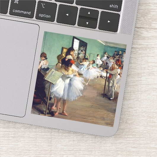 Edgar Degas - De dansklasse Sticker (Detail)