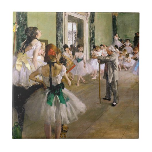 Edgar Degas de dansklasse Tegeltje (Voorkant)