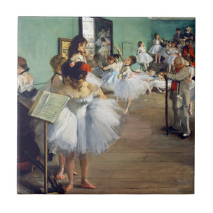 Edgar Degas - De dansklasse Tegeltje