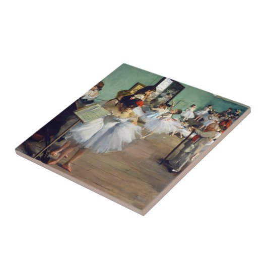 Edgar Degas - De dansklasse Tegeltje (Zijkant)
