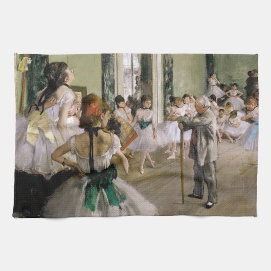 Edgar Degas - De dansklasse Theedoek (Horizontaal)