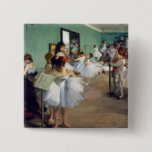 Edgar Degas - De dansklasse Vierkante Button 5,1 Cm (Voorkant)
