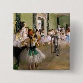 Edgar Degas de dansklasse Vierkante Button 5,1 Cm (Voorkant)