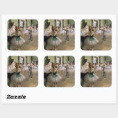 Edgar Degas - De dansklasse Vierkante Sticker (Vel)