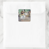 Edgar Degas - De dansklasse Vierkante Sticker (Tas)