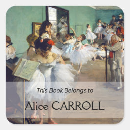 Edgar Degas - De dansklasse Vierkante Sticker