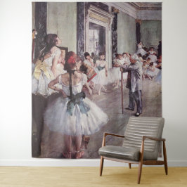 Edgar Degas de dansklasse Wandkleed