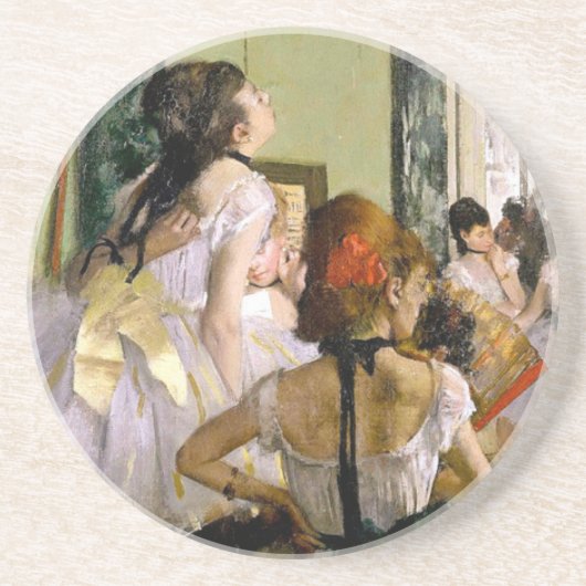 Edgar Degas de dansklasse Zandsteen Onderzetter (Voorkant)
