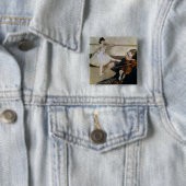 Edgar Degas | De dansles, c.1879 Vierkante Button 5,1 Cm (In situ)