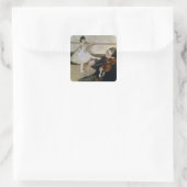 Edgar Degas | De dansles, c.1879 Vierkante Sticker (Tas)