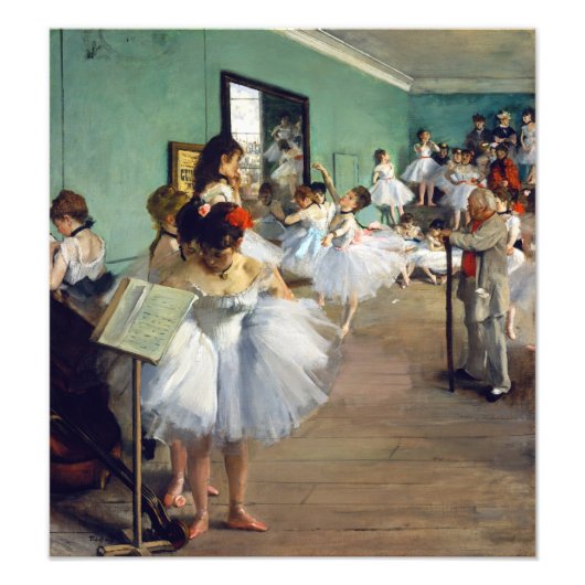Edgar Degas - De Dansles Foto Afdruk (Voorkant)