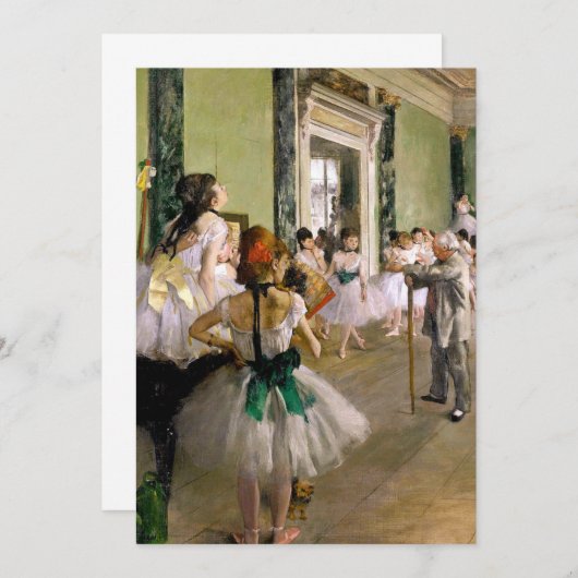 Edgar Degas De Dansles Kaart (Voorkant / Achterkant)