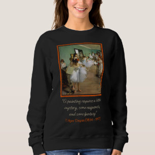 Edgar Degas De dansles met citaat Trui