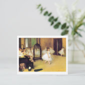 Edgar Degas | De dansles | Nieuw adres Aankondigingskaart (Staand voorkant)