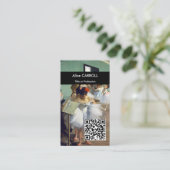 Edgar Degas - De Dansles - QR Code Visitekaartje (Staand voorkant)
