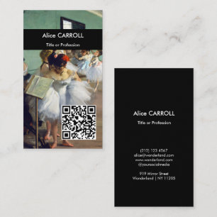 Edgar Degas - De Dansles - QR Code Visitekaartje