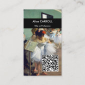 Edgar Degas - De Dansles - QR Code Visitekaartje (Voorkant)