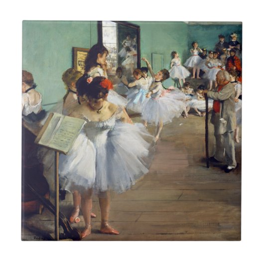 Edgar Degas - De Dansles Tegeltje (Voorkant)