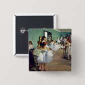 Edgar Degas - De Dansles Vierkante Button 5,1 Cm (Voorkant /achterkant)