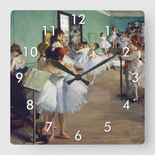 Edgar Degas - De Dansles Vierkante Klok (Voorkant)