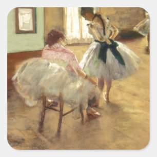 Edgar Degas de dansles Vierkante Sticker
