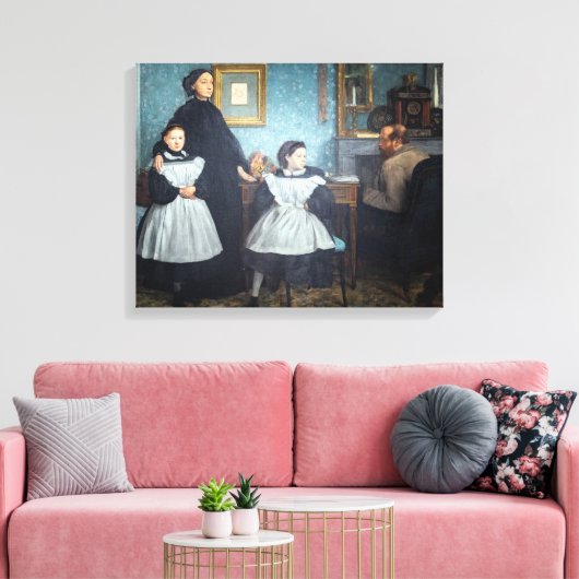 Edgar Degas - De familie Bellelli Canvas Afdruk (Insitu (Woonkamer))