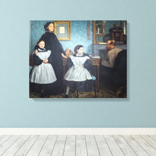 Edgar Degas - De familie Bellelli Canvas Afdruk (Insitu (Houten vloer))