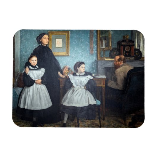 Edgar Degas - De familie Bellelli Magneet (Horizontaal)