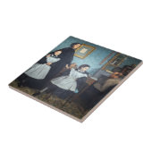 Edgar Degas - De familie Bellelli Tegeltje (Zijkant)