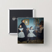 Edgar Degas - De familie Bellelli Vierkante Button 5,1 Cm (Voorkant /achterkant)