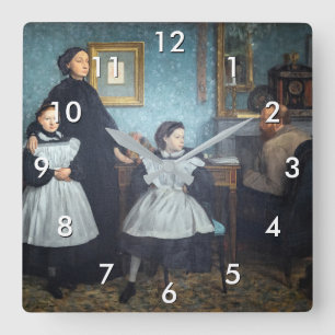 Edgar Degas - De familie Bellelli Vierkante Klok