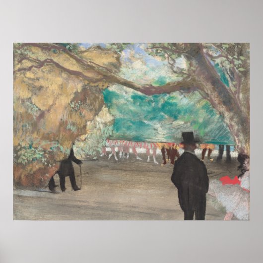 Edgar Degas de gordijndanserkunst Poster (Voorkant)