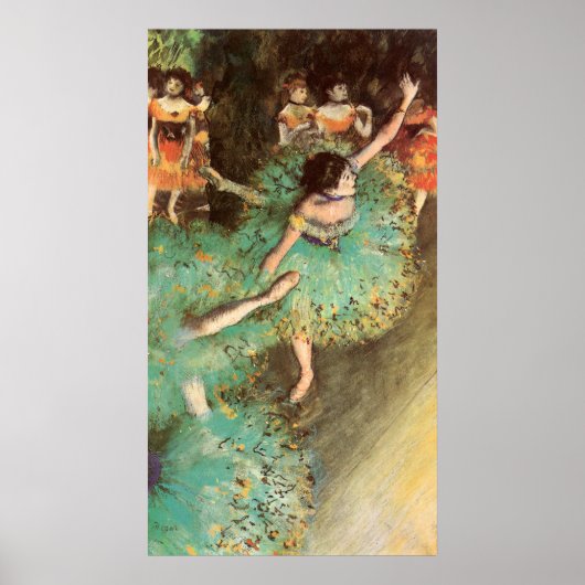 Edgar Degas De Groene Dancer Poster (Voorkant)