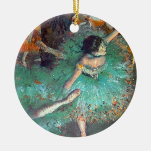 Edgar Degas - De groene dansers - Balletsdans Keramisch Ornament (Voorkant)