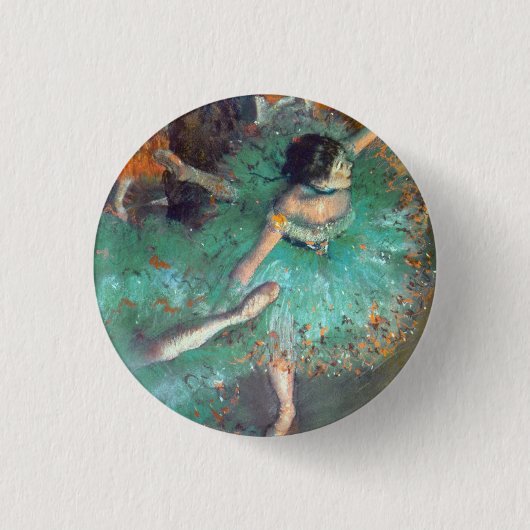 Edgar Degas - De groene dansers - Balletsdans Ronde Button 3,2 Cm (Voorkant)