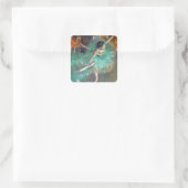 Edgar Degas - De groene dansers - Balletsdans Vierkante Sticker (Tas)