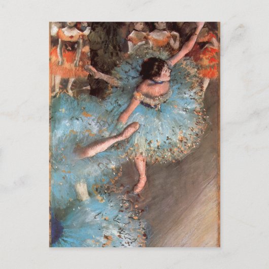 Edgar Degas - De Groenen dansen Briefkaart (Voorkant)