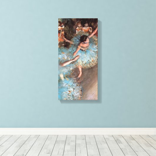 Edgar Degas - De Groenen dansen Canvas Afdruk (Insitu (Houten vloer))