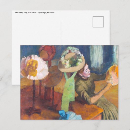 Edgar Degas - De Hoedenwinkel Briefkaart (Voorkant / Achterkant)