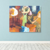 Edgar Degas - De Hoedenwinkel Canvas Afdruk (Insitu (Houten vloer))