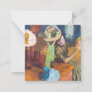 Edgar Degas - De Hoedenwinkel Notitiekaartje