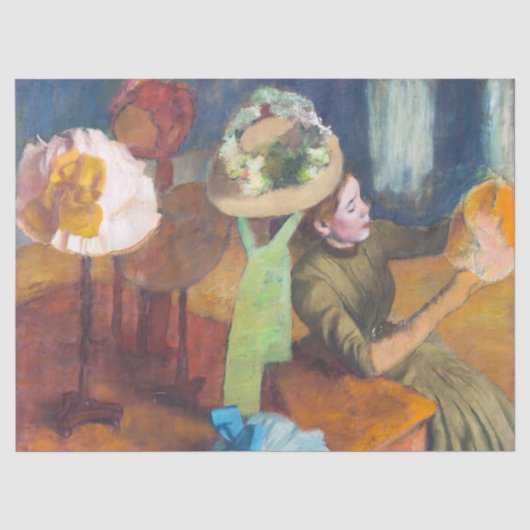 Edgar Degas - De Hoedenwinkel Tissuepapier (Voorkant)