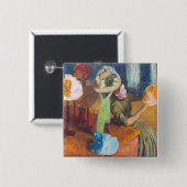 Edgar Degas - De Hoedenwinkel Vierkante Button 5,1 Cm (Voorkant /achterkant)
