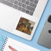 Edgar Degas - De Milliners Sticker (Laptop met iPhone)