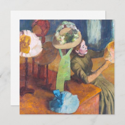 Edgar Degas - De Millinery Shop Kaart (Voorkant / Achterkant)