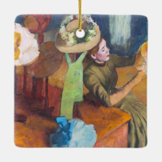 Edgar Degas - De Millinery Shop Keramisch Ornament (Achterkant)