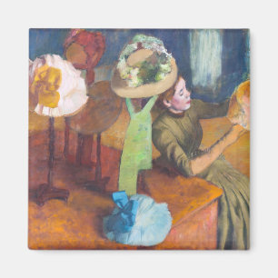 Edgar Degas - De Millinery Shop Magneet
