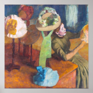 Edgar Degas - De Millinery Shop Poster
