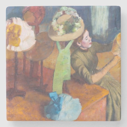 Edgar Degas - De Millinery Shop Stenen Onderzetter (Voorkant)