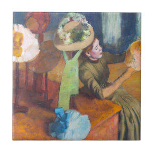 Edgar Degas - De Millinery Shop Tegeltje